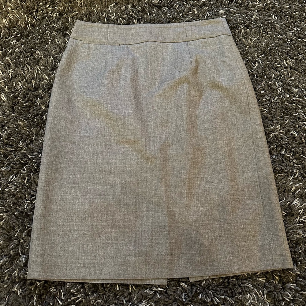 J Crew 100% wool grey pencil skirt